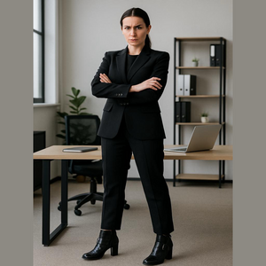 Le Chateau Faux Leather Croc Boots black US 10 high heels